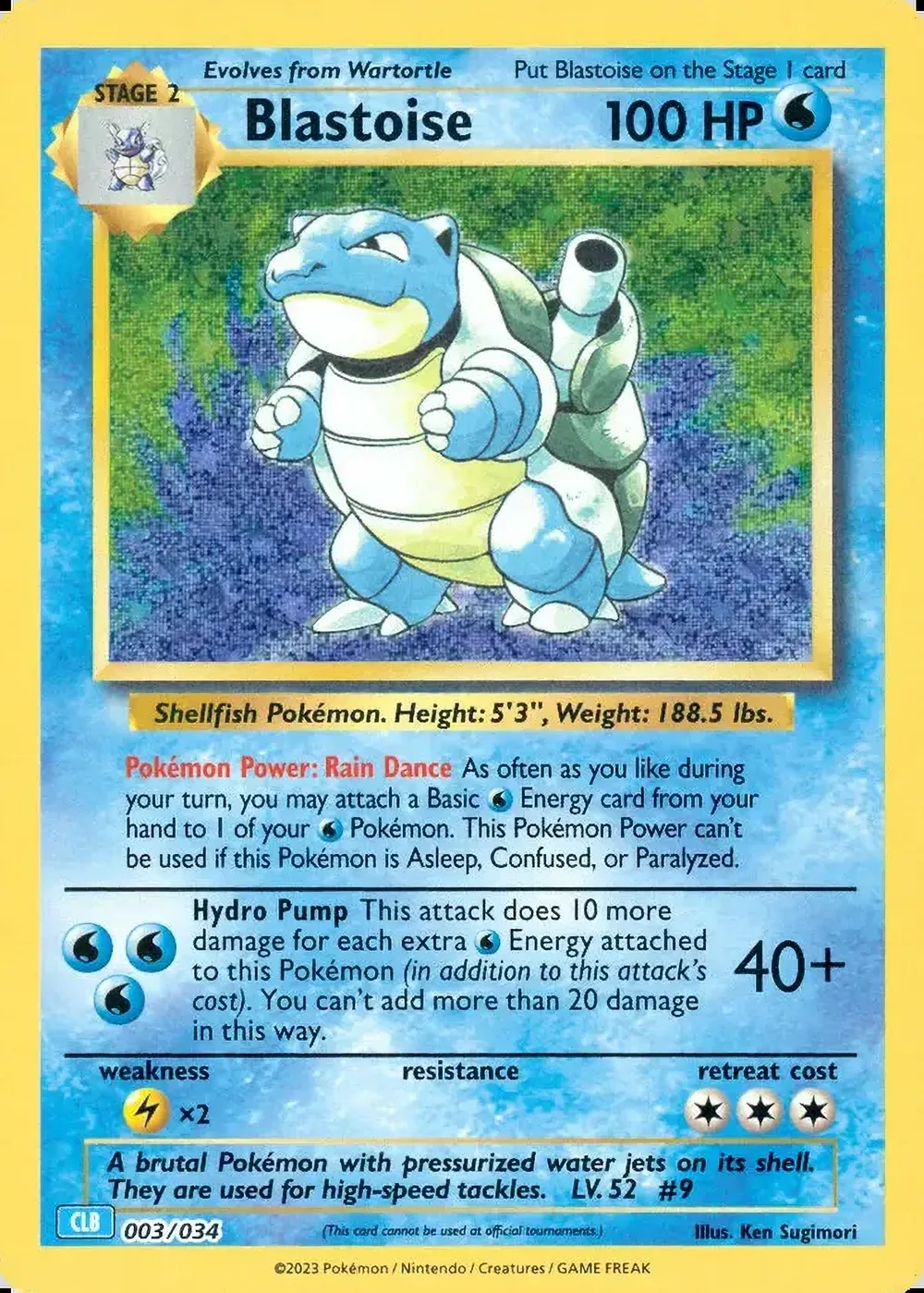 Blastoise — Pokémon TCG Classic - Blastoise #3 Pokémon card