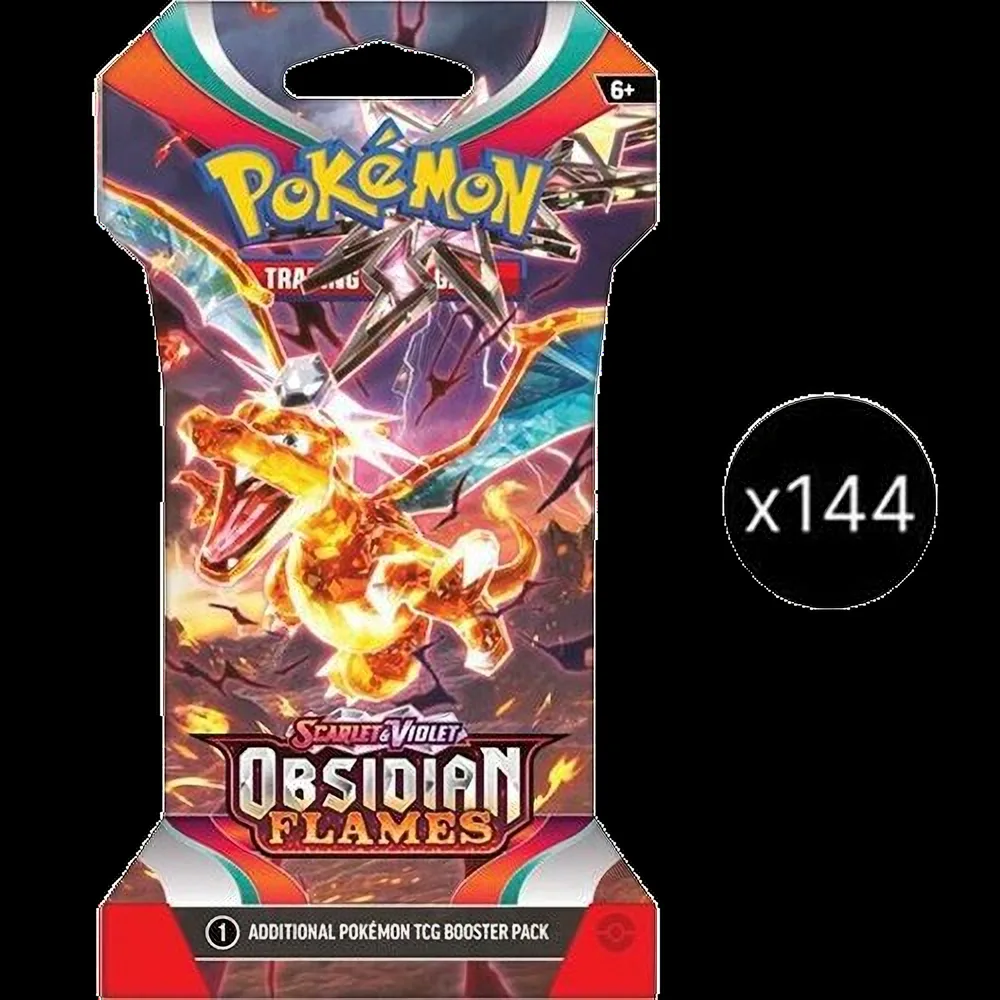Obsidian Flames Sleeved Booster Pack Case — Obsidian Flames #—